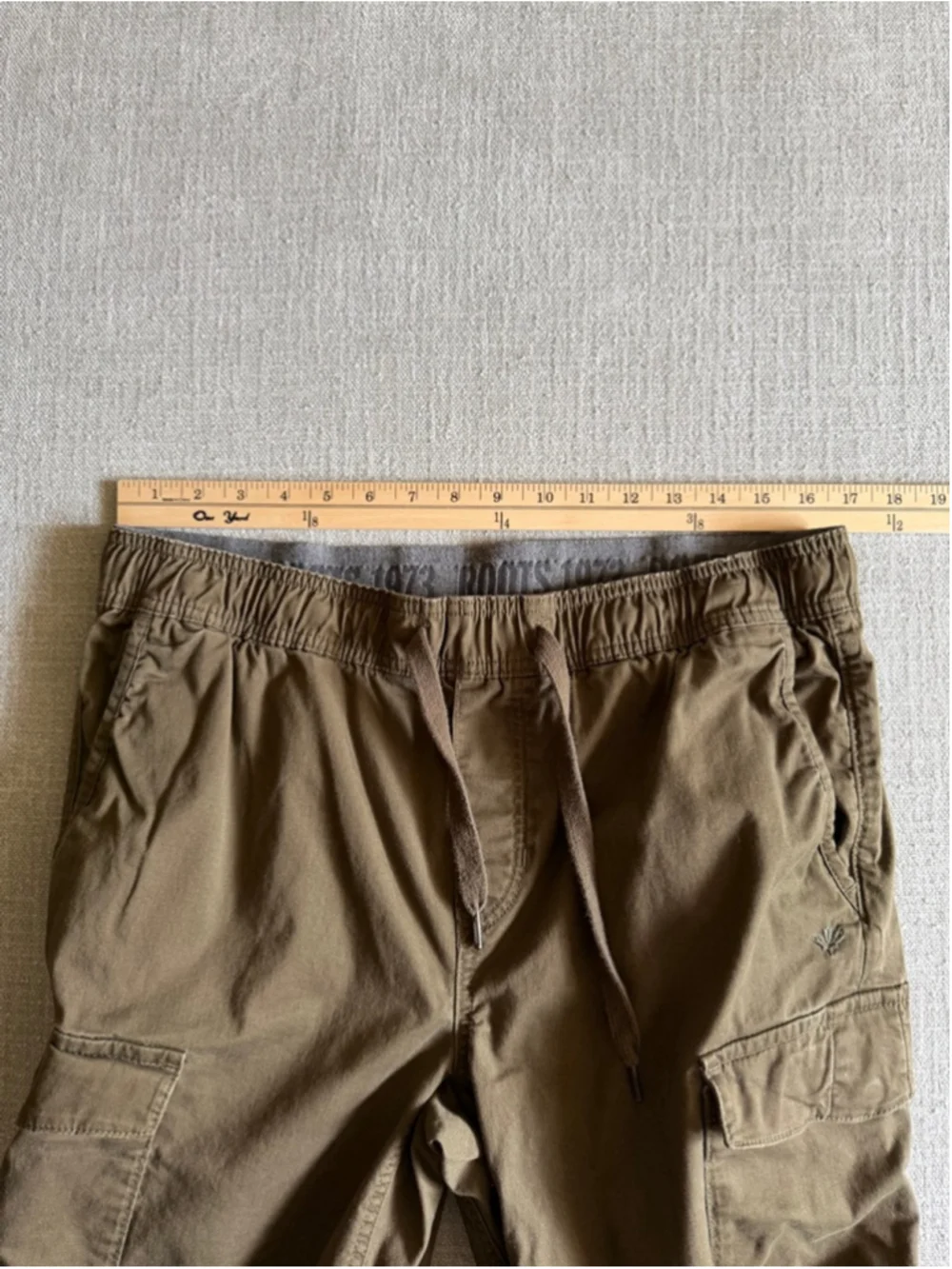 Roots green Cargo joggers men’s size large - Picture 8 of 11
